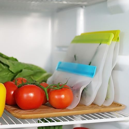 Rezip (re) zip 8-Piece Deluxe Bundle Reusable Storage Bags | BPA-Free, Food Grade, Leakproof, Freezer and Dishwasher Safe (Green, Aqua) - Image 2