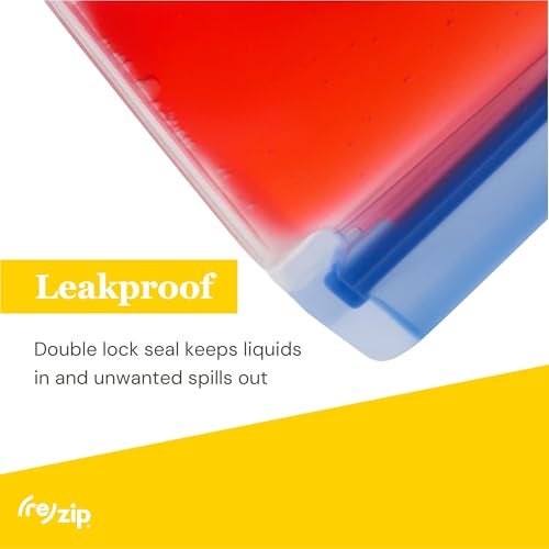 Rezip (re) zip 8-Piece Deluxe Bundle Reusable Storage Bags | BPA-Free, Food Grade, Leakproof, Freezer and Dishwasher Safe (Green, Aqua) - Image 3