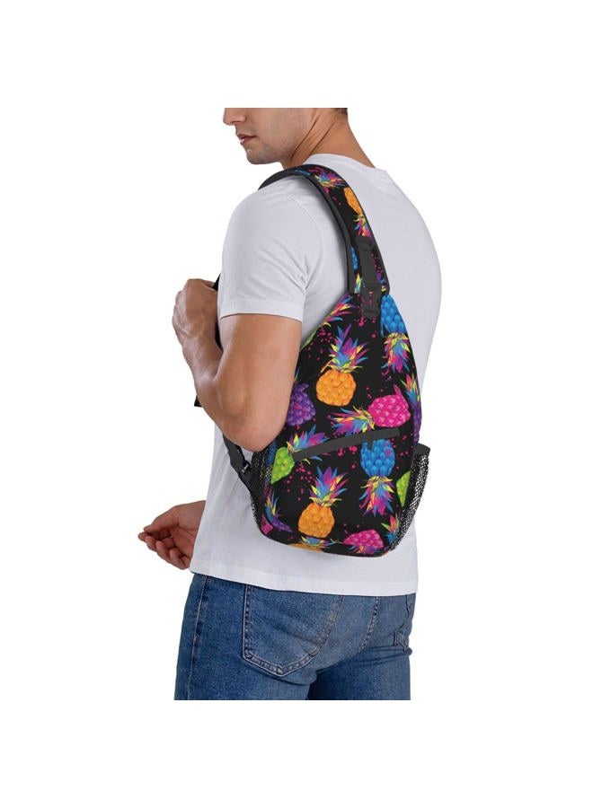 Betyiwling Pineapple Sling Backpack Unisex Crossbody Chest Bag Shoulder Chest Bag For Women Men Hiking Travel - Image 3
