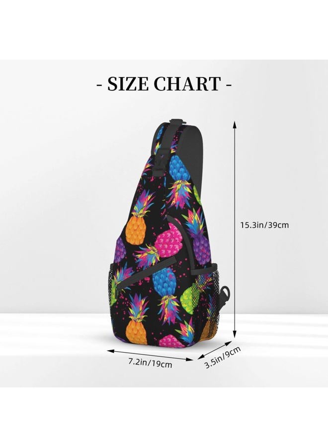 Betyiwling Pineapple Sling Backpack Unisex Crossbody Chest Bag Shoulder Chest Bag For Women Men Hiking Travel - Image 5