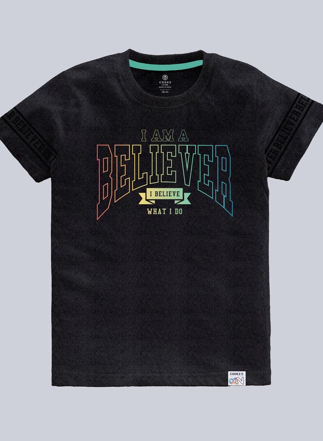 كوديز تيشيرت أطفال بطبعة جرافيك سوداء - Image 1