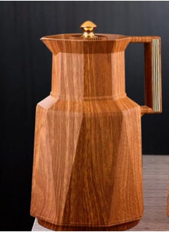 petros PETROS 2 Piece Thermos Set 1L + 1L Wooden/Golden  - Image 2