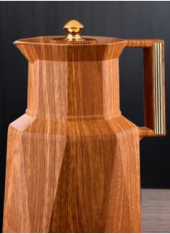 petros PETROS 2 Piece Thermos Set 1L + 1L Wooden/Golden  - Image 3