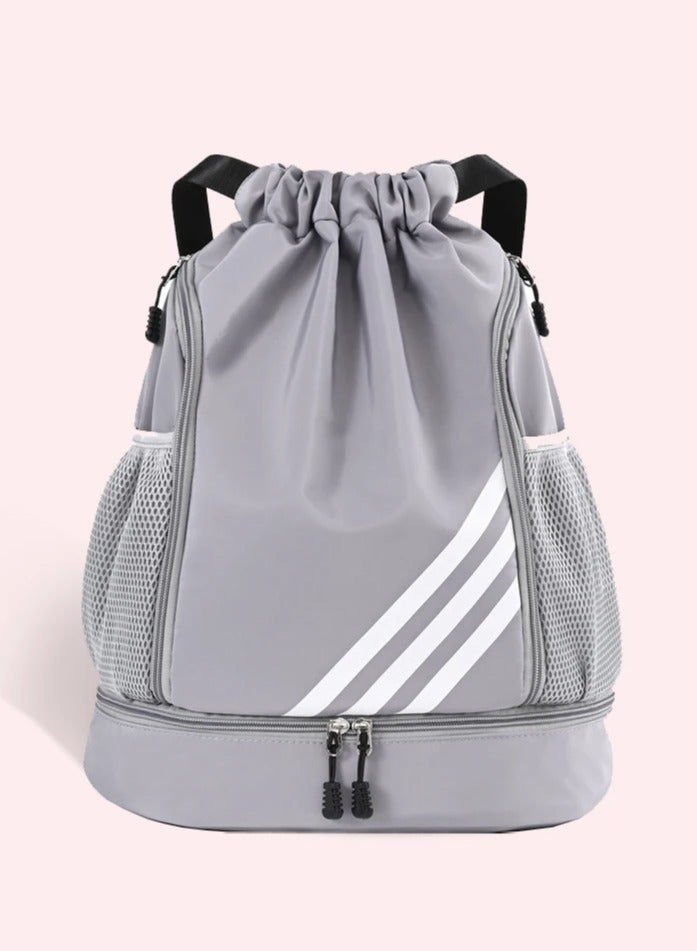 Drawstring Backpack Sports Bag with Basketball Pocket Waterproof Lightweight Foldable Travel Sports Easy Back Pack Outdoor Fitness - Image 2