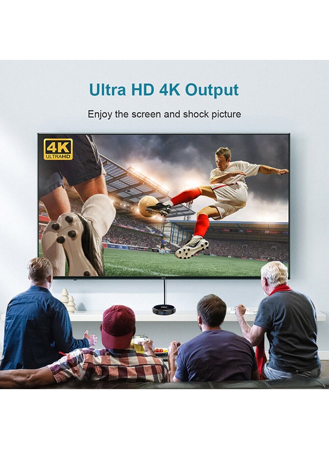 Wownect HK1 RBOX H8 Mini Smart Android 12.0 TV Box Allwinner H618 2GB/16GB Set Top Box Supports 4K 6K + Dual WiFi 2.4G 5G Black - Image 4