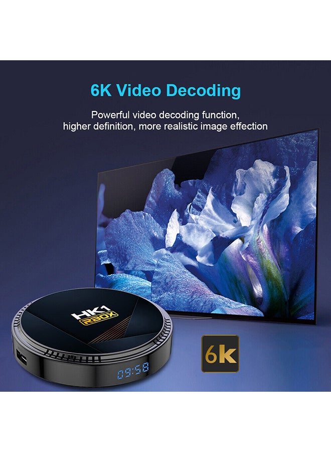Wownect HK1 RBOX H8 Mini Smart Android 12.0 TV Box Allwinner H618 2GB/16GB Set Top Box Supports 4K 6K + Dual WiFi 2.4G 5G Black - Image 5
