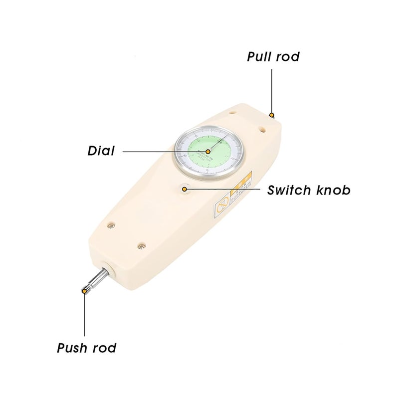 NK 100N Analog Push Pull Force Gauge Dynamometer with Dial and Flat Tip - Image 5