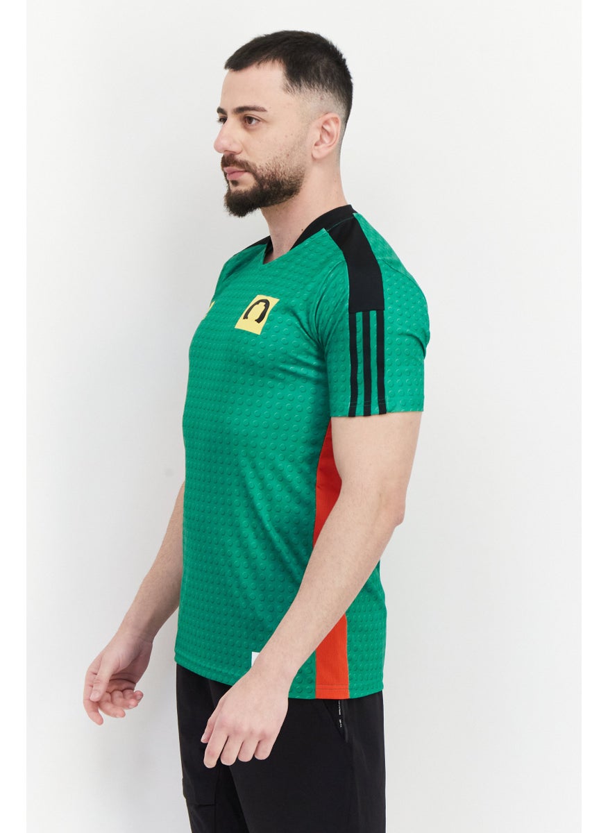 Adidas Adidas x Lego Men Sportswear Fit Short Sleeve Football Jersey, Green  - Image 3
