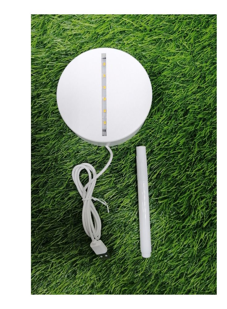 Mi techo 3D Gift Acrylic Creative Message Board with LED Light Base Holder with Writing Pen & Cloth - Image 5