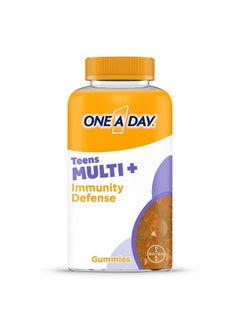ONE A DAY Teen Multi+ Immunity Defense Vitamins, Multivitamin Gummies With Boost of Immunity Support with Vitamins A, C, D, E, Selenium & Zinc, 120 Count  - Image 1
