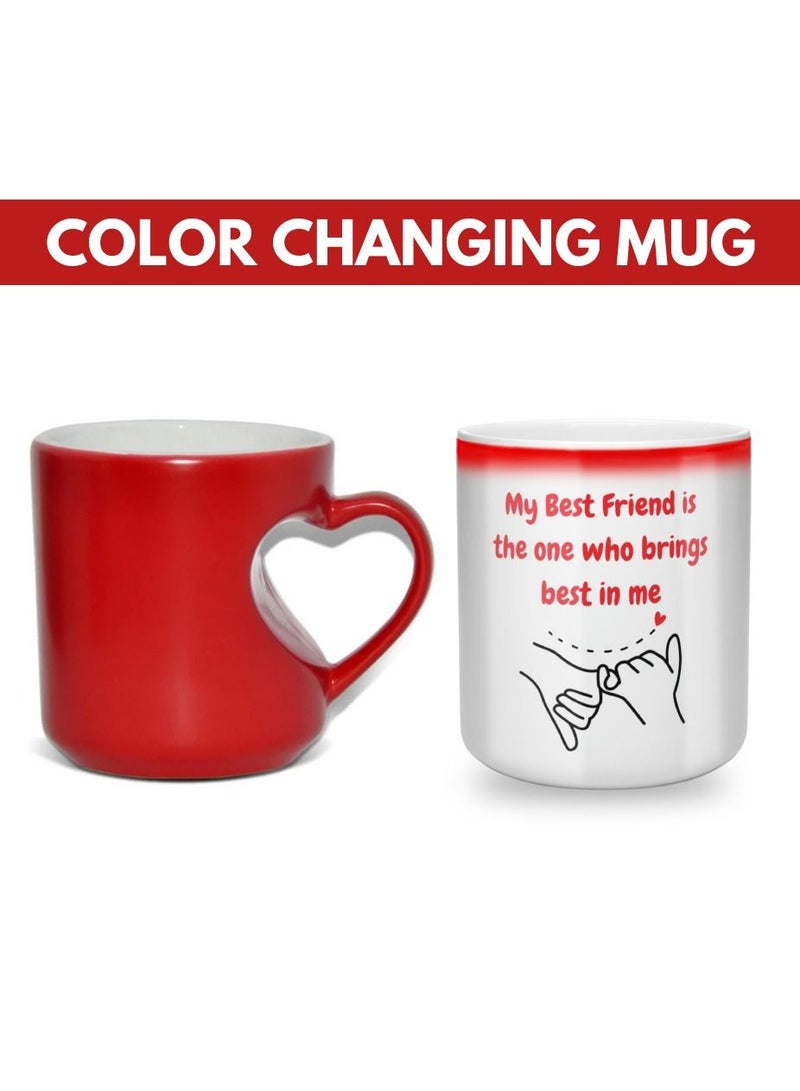 MEC My Best Friend Is The One Who Brings Best In Me Color Changing Magic Mug Printed Coffee Mug 11Oz Inner Heartshape - Image 2
