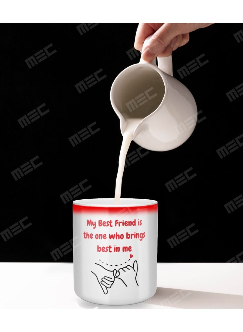 MEC My Best Friend Is The One Who Brings Best In Me Color Changing Magic Mug Printed Coffee Mug 11Oz Inner Heartshape - Image 3