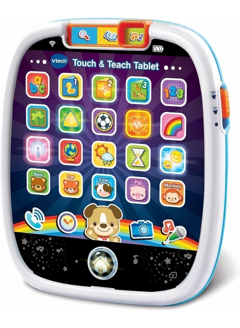 vtech تابلت اللمس والتعليم - متعدد الألوان | يتضمن 25 زر تطبيق مضيء مزيف، | 3 أوضاع للعب، زر المنزل المتوهج، | مناسب للأعمار من 12 شهرًا فما فوق - Image 3