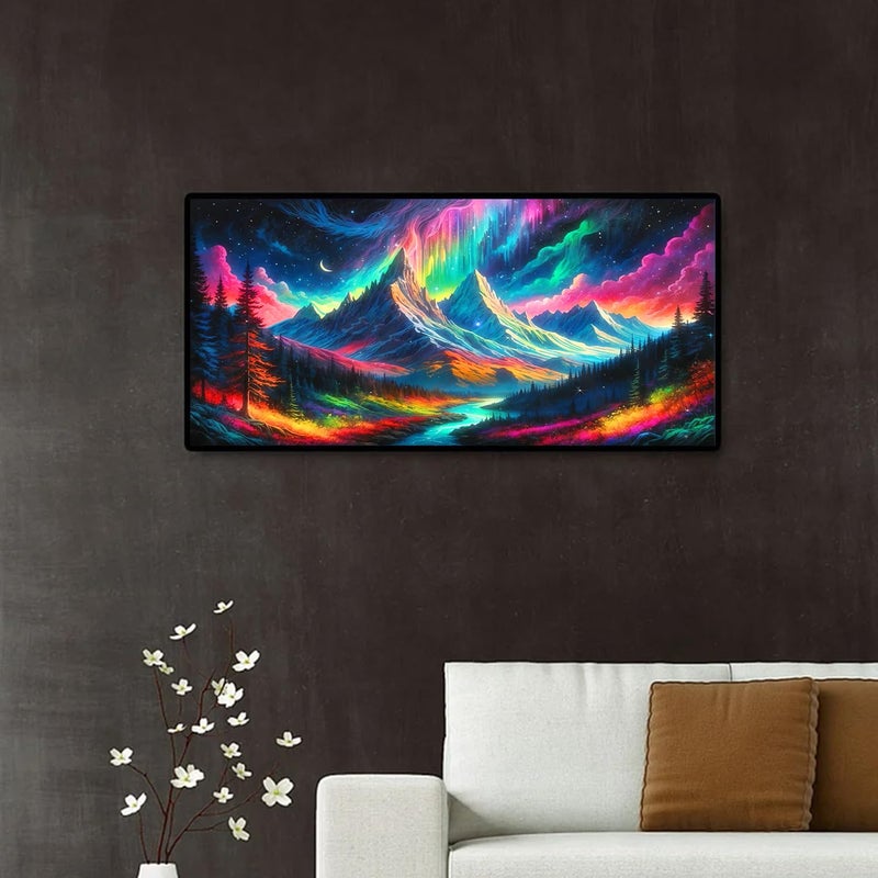 mrpwnle Northern Lights Diamond Art Painting Kit for Adults, Full Drill Large Aurora Crafts Gem Art Kit Landscape Mountain Diamond Art Painting Kit for Adults Beginner 27.6x15.8in - Image 3