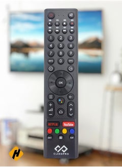 HuHa Class Pro LCD LED TV Remote | Replacement Remote Control For Class Pro Smart TV LCD LED with Netflix & YouTube Key Buttons 