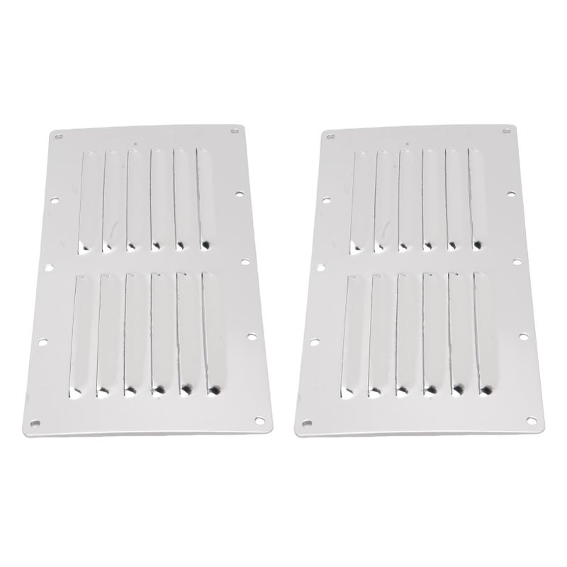 2PCS Louvered Vent Air Grill Cover 316 Stainless Steel Rectangular Air Venting Panel Cover for Ships Yachts RVs - Image 5