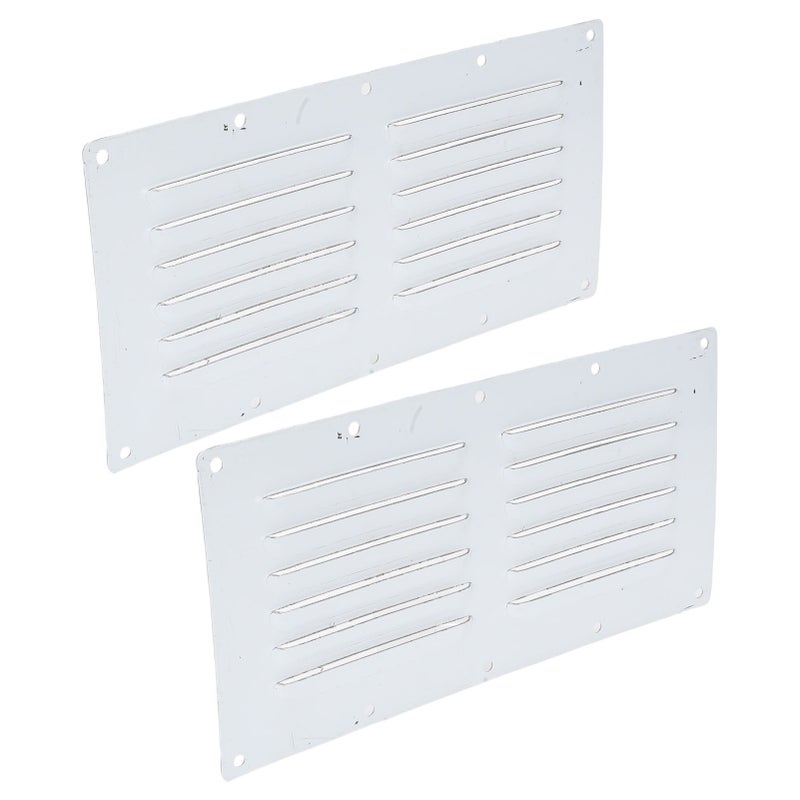 2PCS Louvered Vent Air Grill Cover 316 Stainless Steel Rectangular Air Venting Panel Cover for Ships Yachts RVs - Image 4