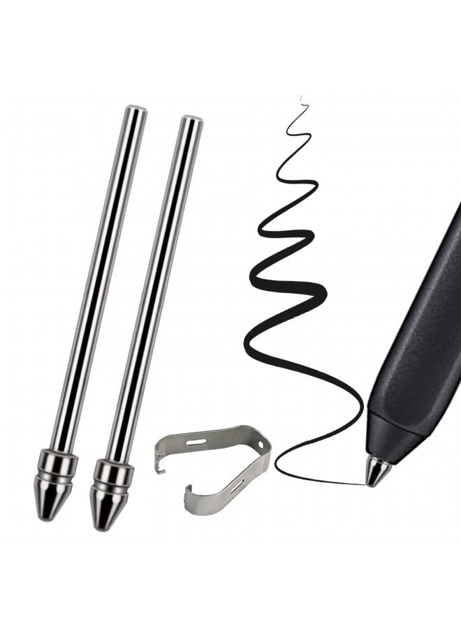 REEYEAR Universal Fit No Worn Out Fine Titanium Alloy Fine Pencil Nibs Compatible with BOOX Pen 2 Pro,iReader,IFLYYTEK,Lamy AL-Star Digital Pen, Ballpoint Replacement Tips for eReader Digital Pen,2 Pcs - Image 1