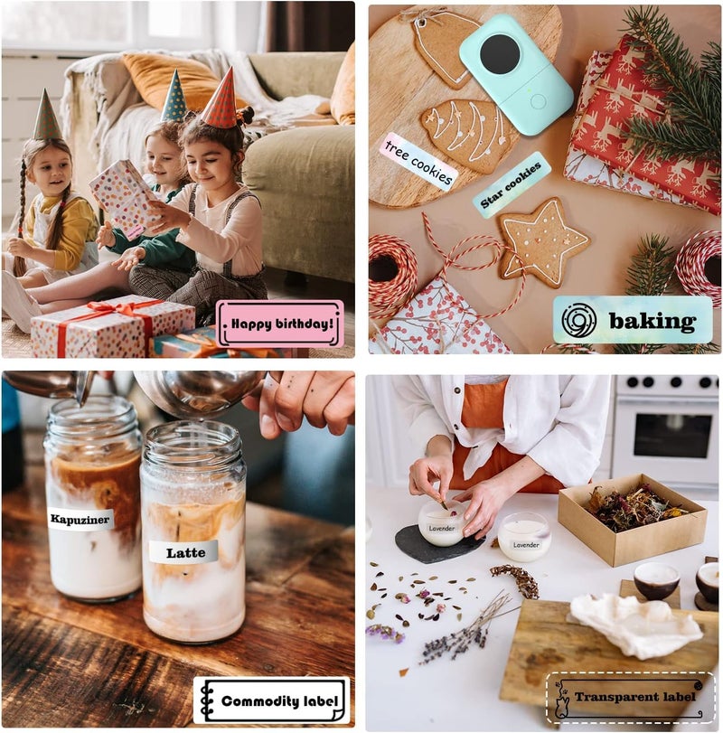 phomemo آلة صنع الملصقات Phomemo D30، طابعة ملصقات صغيرة محمولة تعمل بالبلوتوث، ملصقات حرارية محمولة للهواتف الذكية، ملصقات صغيرة متعددة القوالب، أيقونة الخط بدون حبر للاستخدام في المنزل والمكتب - Image 2