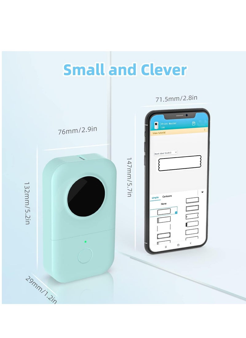 phomemo - Phomemo D30 Label Maker Machine, Portable Bluetooth Mini Label Printer, Smart Phone Handheld Thermal Sticker Small Labeler Multiple Templates Font Icon Inkless for Home Office - Image 1