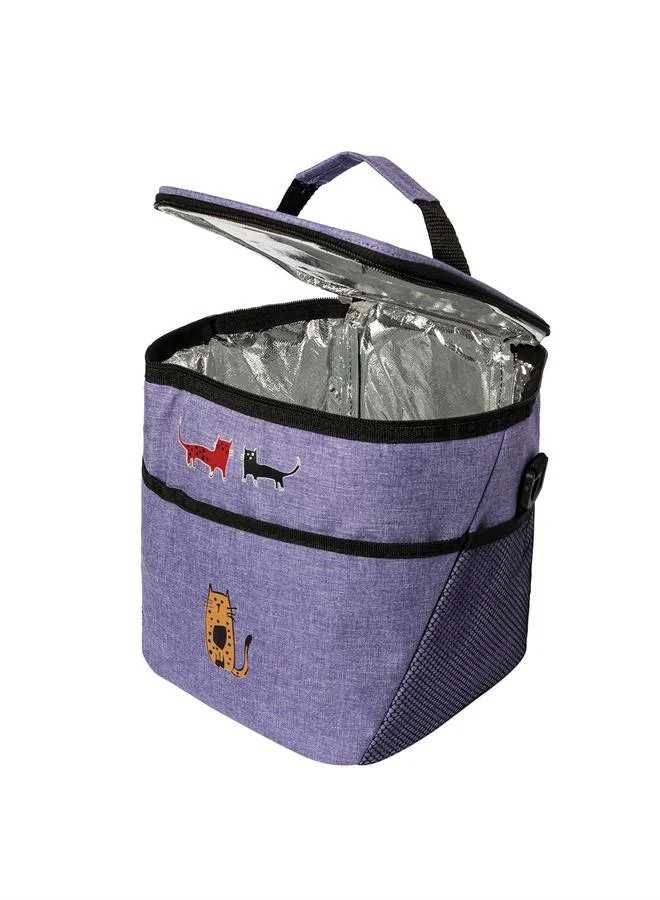 Biggdesign Cats Printed Cooler Bag, Purple
