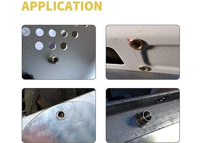 TheMujtaba (M8) Insert Nut Zinc Plated Flat Head Metric Threaded Rivetnut, Insert Nut, insert Rivet Nut (Pack of 100) - Image 5