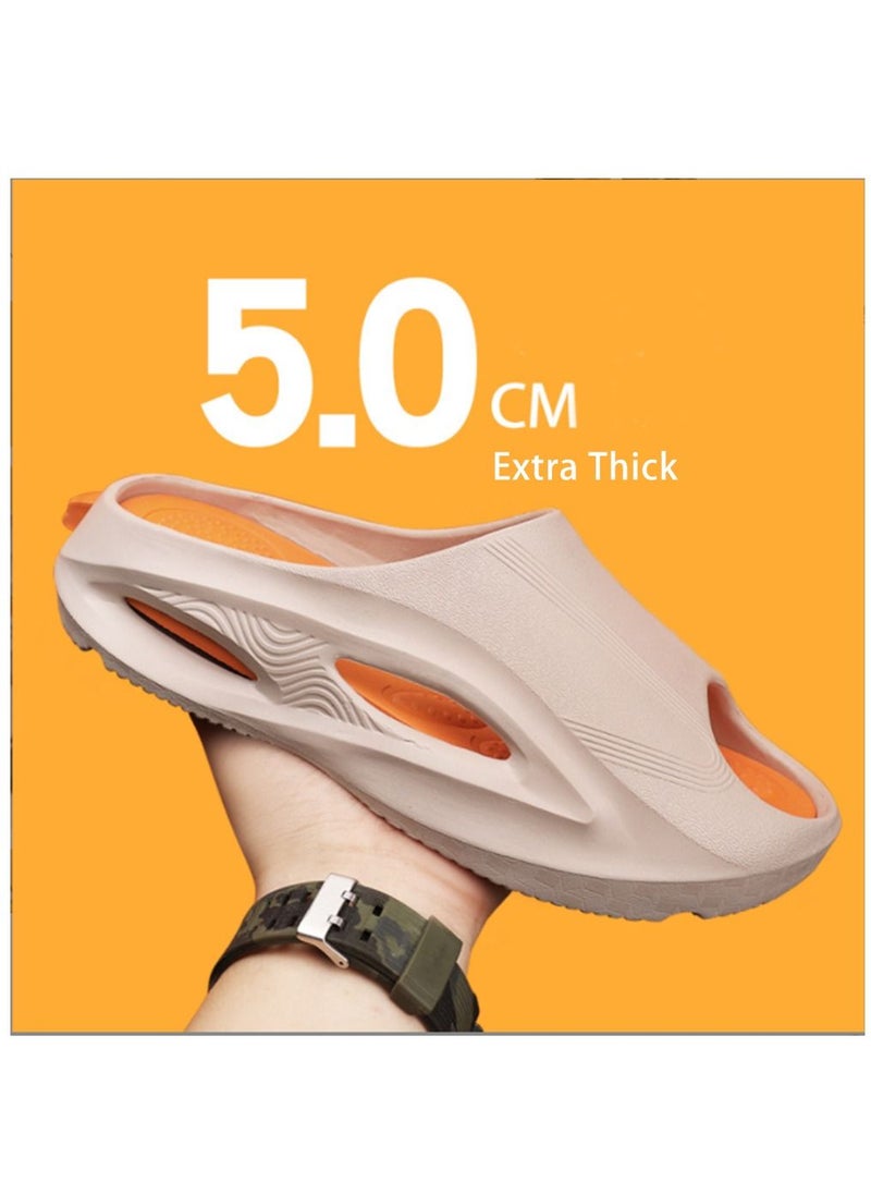 Furtey - Adult Loafers Thickened Soles Indoor and Outdoor Slippers Suitable for Bathroom Bedroom Hiking - Image 1