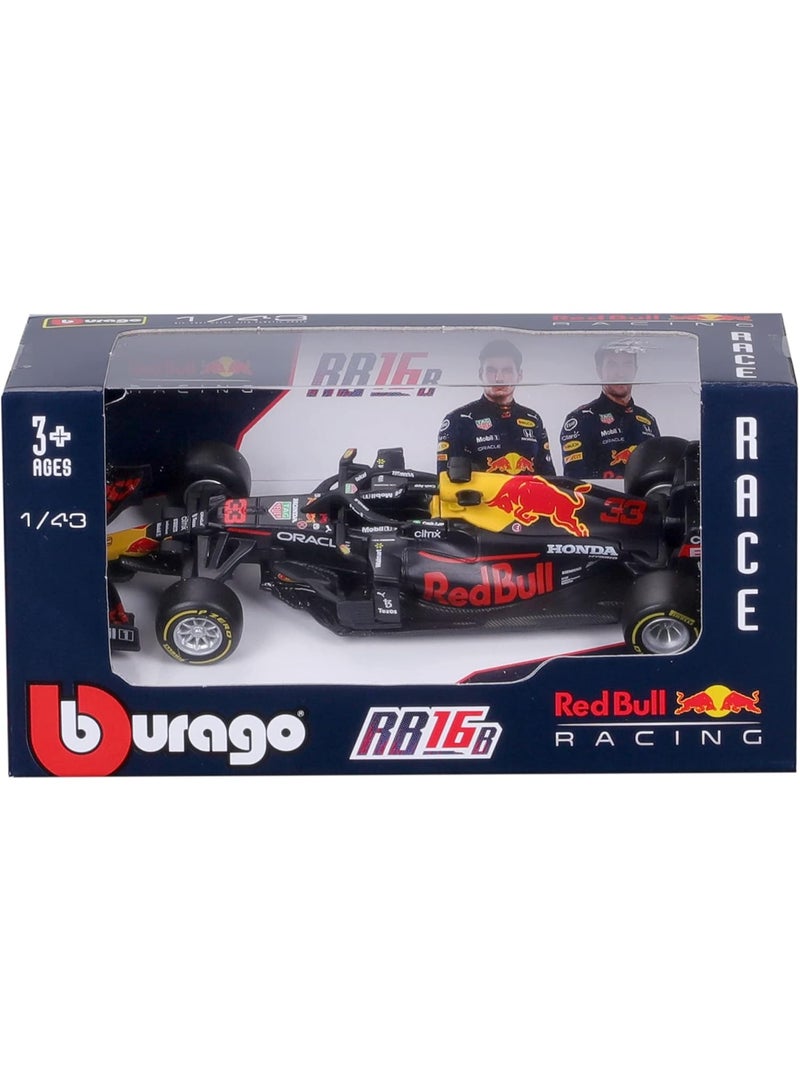 BBurago 1:43 Race 2021 Red Bull Racing RB16B #33 Max Verstappen 18-38055 - Image 3