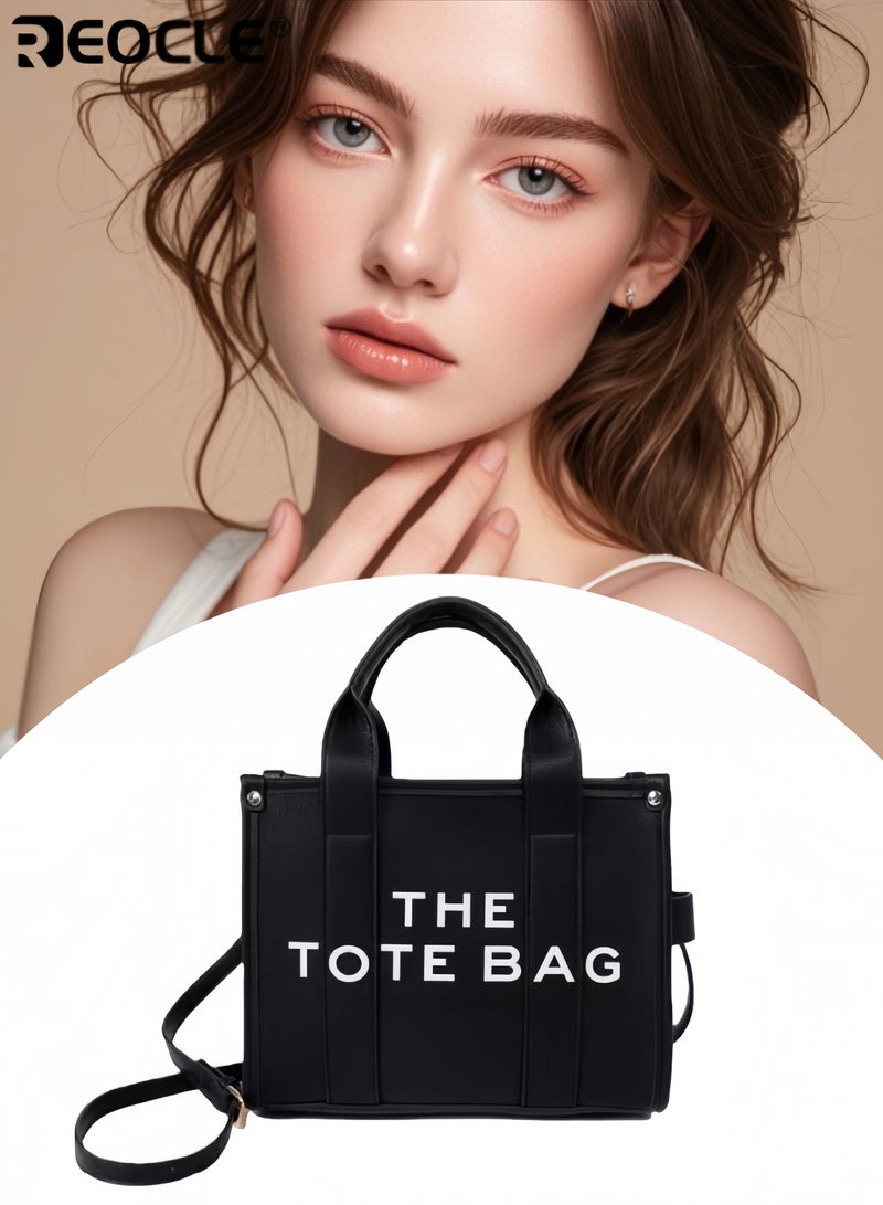 REOCLE Tote Bag One-shoulder Cross-body Women's Bag Handbag Versatile Commuting Large-capacity Women's Bag Casual Simple Exquisite Workmanship Hardware Reinforcement - Image 1