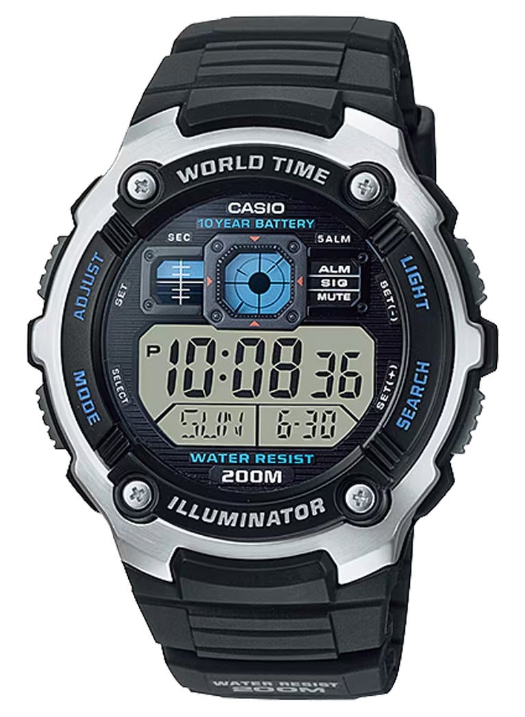 CASIO Men's Resin Digital Wrist Watch AE-2000W-1AVDF - 52 mm - Black - Image 1