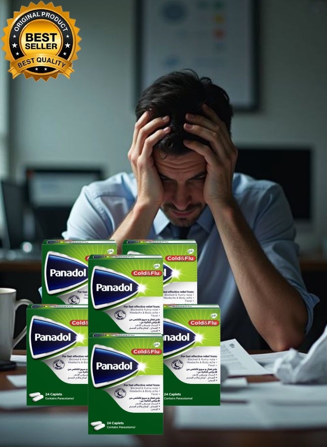 Panadol 6 Pieces Panadol Cold & Flu Night Time 24 Caplets - Image 1