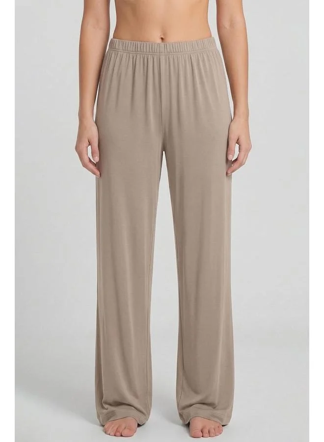 Aytuğ Egyptian Women's Viscose Straight Cut Under Pajama Vizon