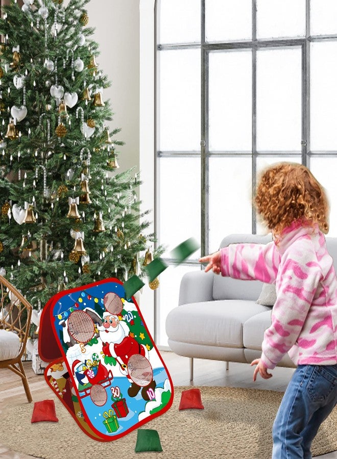 AMENON Christmas Party Games for Kids Adults Bean Bags Toss Game Double Side Collapsible Cornhole 8 Score Holes Christmas Toys Party Favors Supplies Carnival Yard Indoor Outdoor (6 Bean Bags) - Image 5