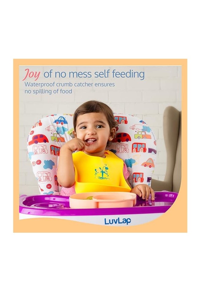 Luvlap - Silicone Baby Bib for Feeding & Weaning Babies & Toddlers, Waterproof - Image 1