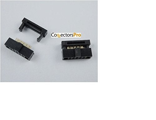 Connectors Pro 10P 20-Pack 1.27mm 0.05" Pitch Mini Dual Rows IDC FC Female Sockets Terminates to 0.635mm Flat Ribbon Cable (FC-10P-20PK) - Image 2