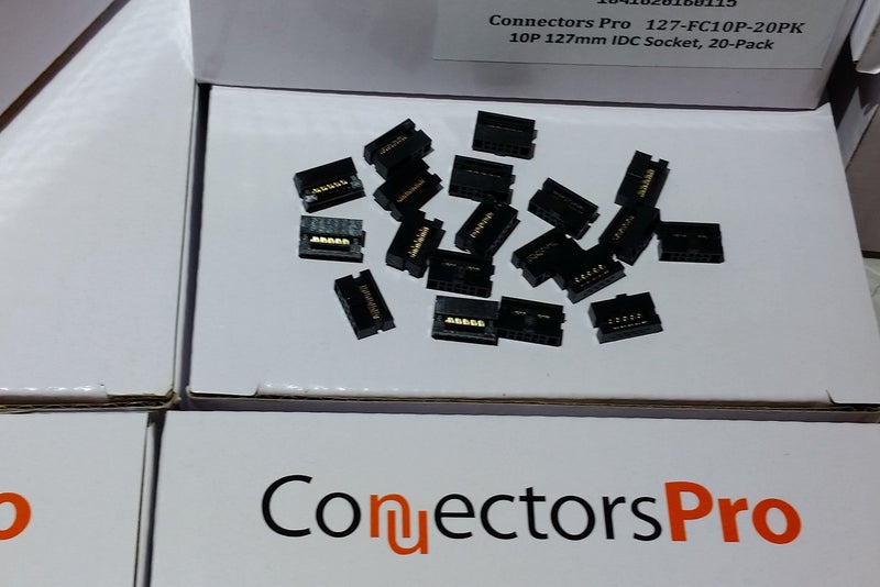 Connectors Pro 10P 20-Pack 1.27mm 0.05" Pitch Mini Dual Rows IDC FC Female Sockets Terminates to 0.635mm Flat Ribbon Cable (FC-10P-20PK) - Image 3
