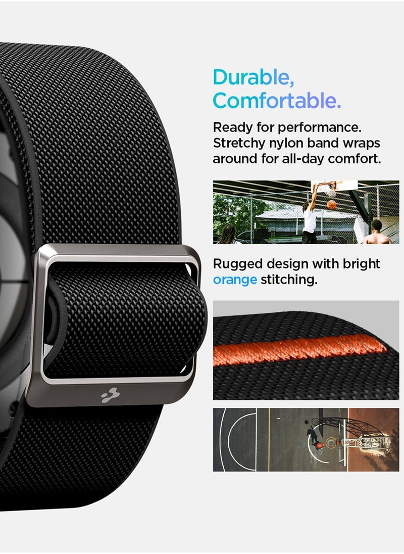 Spigen - Lite Fit for Samsung Galaxy Watch ULTRA Band 47mm Nylon Solo Loop Band Strap - Black - Image 1