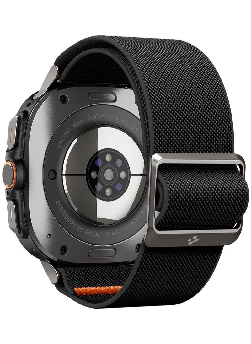 Spigen - Lite Fit for Samsung Galaxy Watch ULTRA Band 47mm Nylon Solo Loop Band Strap - Black - Image 1