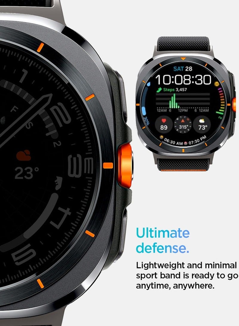 Spigen Lite Fit for Samsung Galaxy Watch ULTRA Band 47mm Nylon Solo Loop Band Strap - Black - Image 3