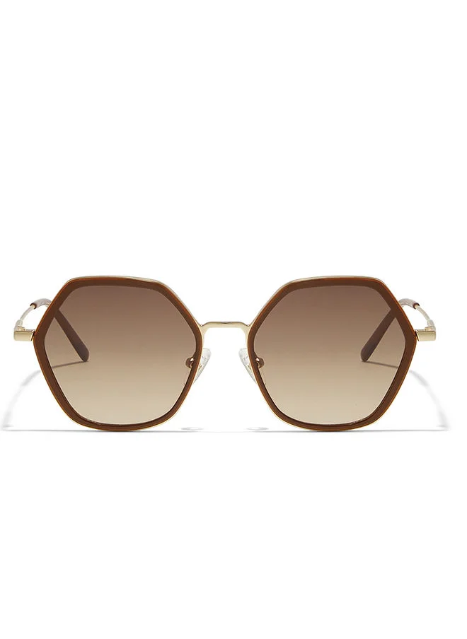 30 سندايز 30Sundays EQUINOX,Women Sunglasses, Geometric Sunglasses, UV Protection: UV400 (Brown,Brown)