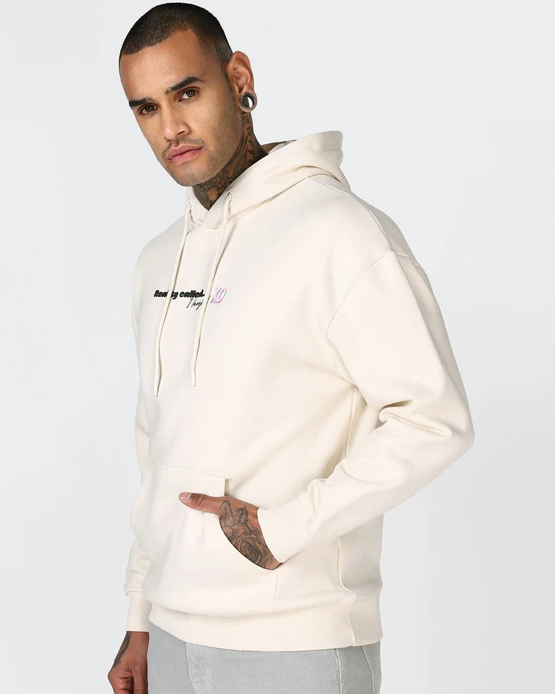 بيواكوف هودي رجالي واسع بطبعة جاردينيا وسكر