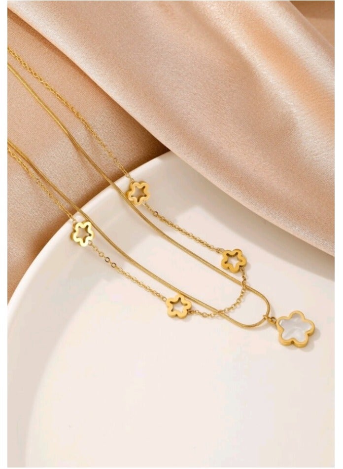 Jewelry For Life Trendy Stainless Steel Gold Plated Necklace For Women - Image 3
