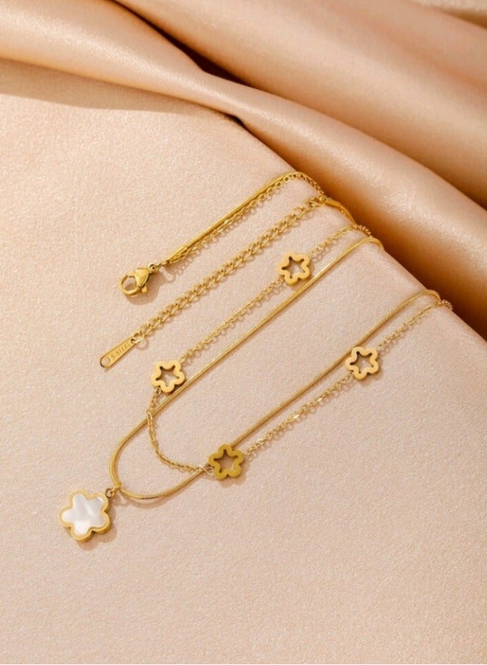 Jewelry For Life Trendy Stainless Steel Gold Plated Necklace For Women - Image 1