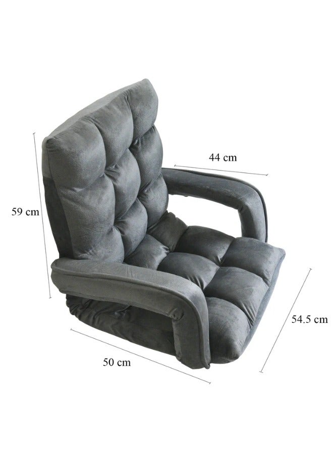 سمارت هوم كرسي أرضي قابل للطي فخم مبطن ومريح وناعم الملمس مع مسند زراع ، مقعد رحلات ،كرسي رياضي، كرسي خارجي وكرسي حديقة - Image 2