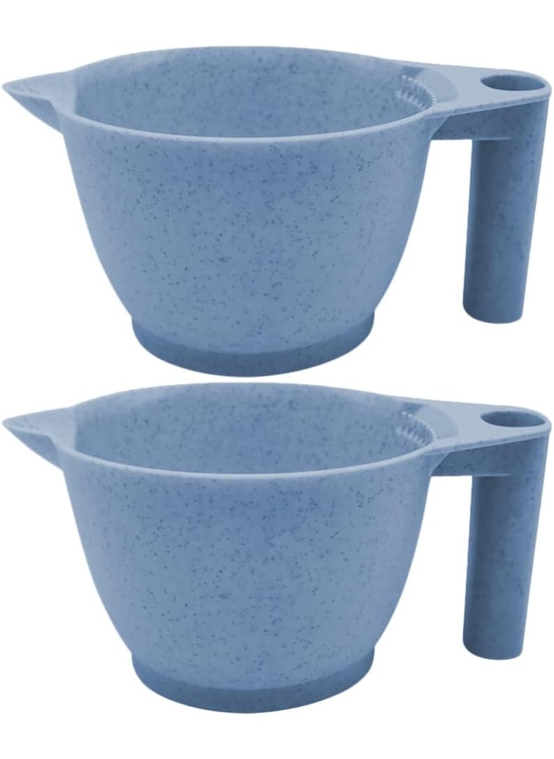 Beaupretty Beaupretty 2pcs Tint Bowl Mixing Bowls Hair Dye Bowls with Handle for Hair Color Mix for Barber Salon Home Blue 