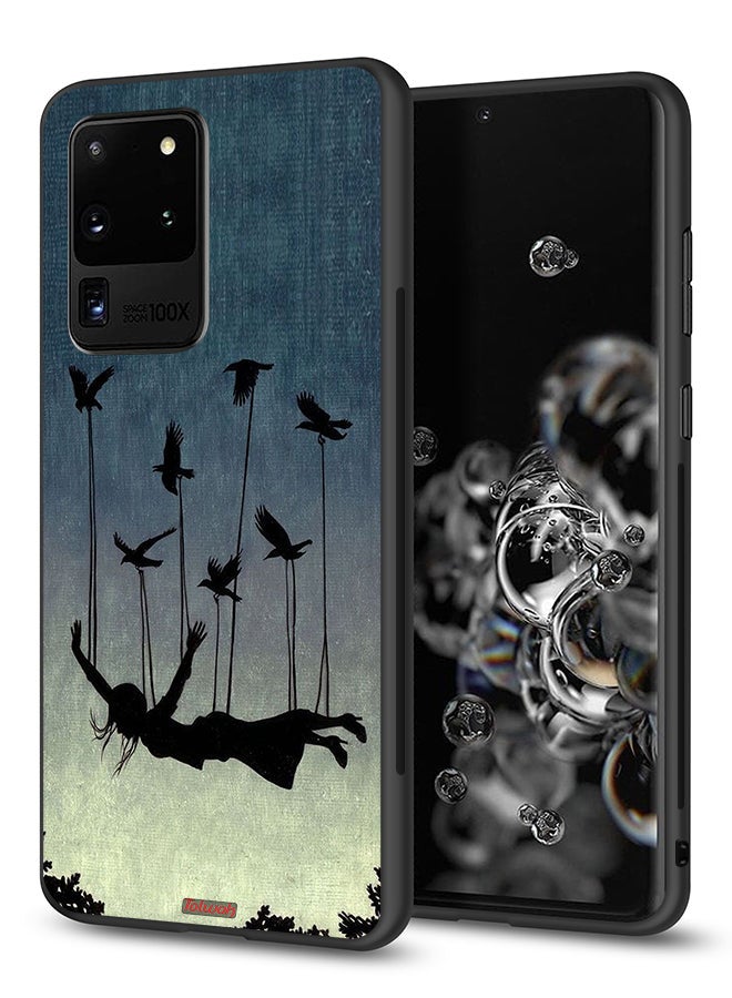 Tolwak Samsung Galaxy S20 Ultra Protective Case Cover Birds Holding Fallen Girl - Image 1