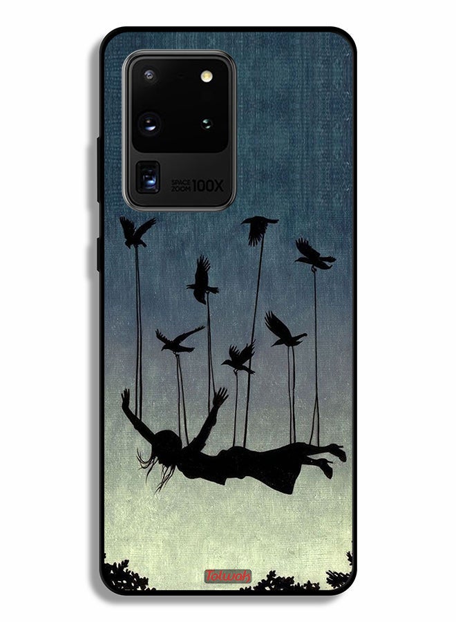 Tolwak Samsung Galaxy S20 Ultra Protective Case Cover Birds Holding Fallen Girl - Image 2