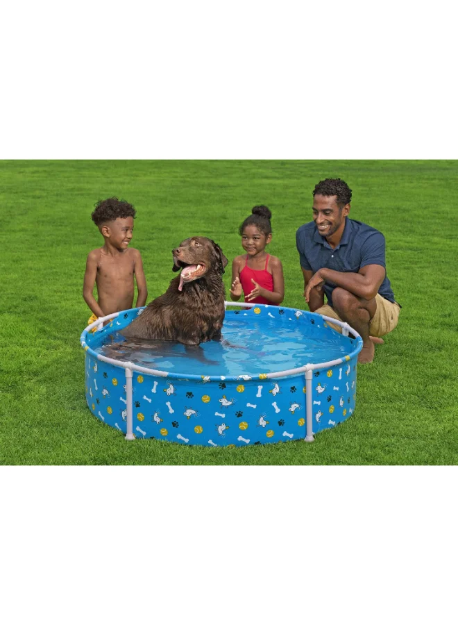 Bestway Bestway Fetchin' Fun Pet Play Pool, 4 ft x 12 in (1.22 m x 30.5 cm) Foldable PVC Dog Splash Pool, Portable Outdoor Cooling Pool for Dogs, Puppies & Small Pets
