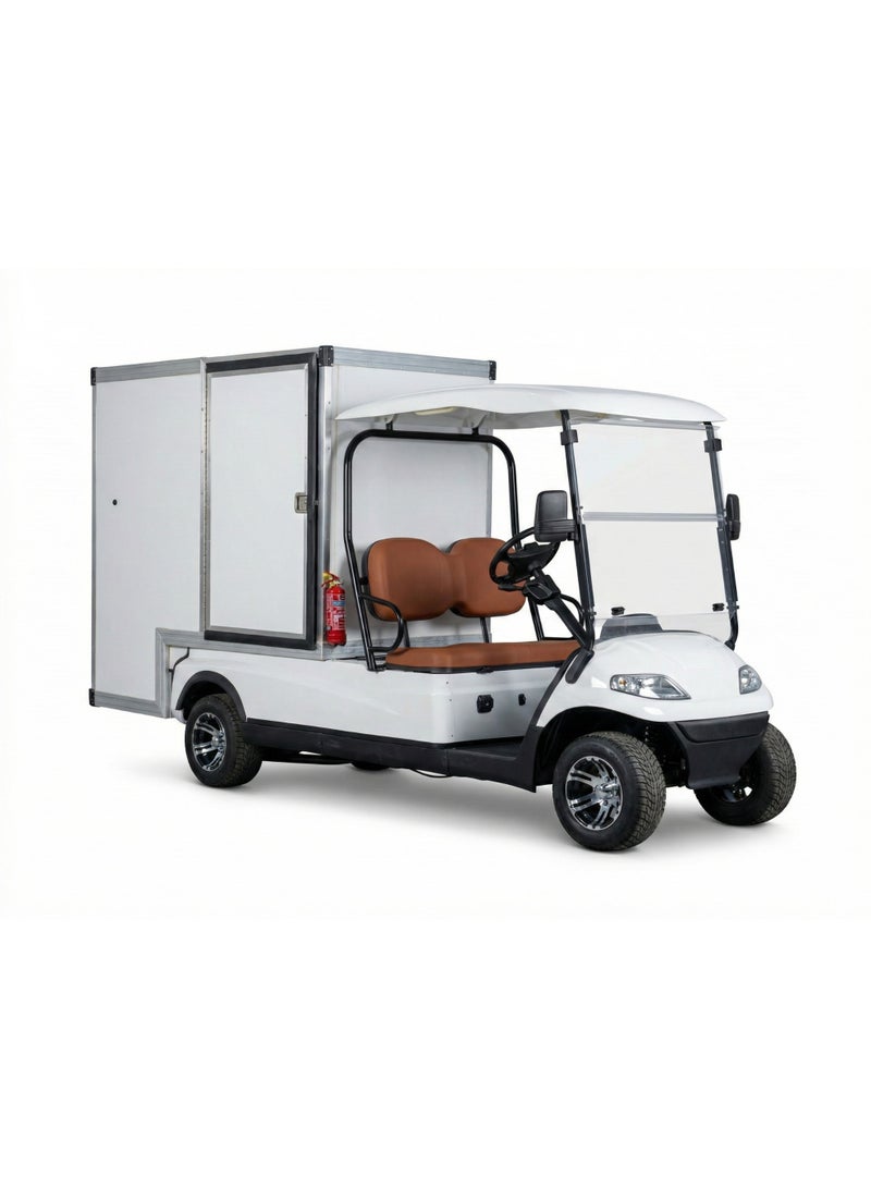 EPIC Housekeeping 2-Seater Non-Lifted Electric Golf Cart with Lithium Battery 105Ah & Standard Tires | Utility LSEV (White) - Image 4