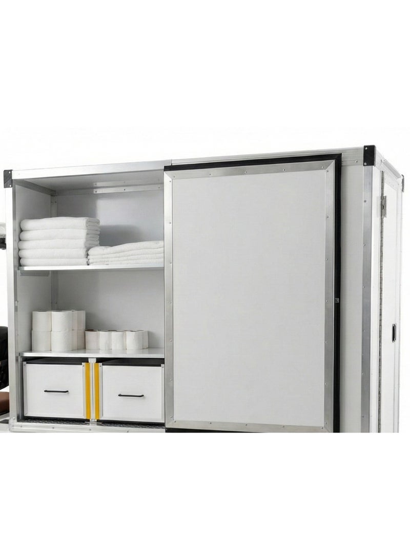 EPIC Housekeeping 2-Seater Non-Lifted Electric Golf Cart with Lithium Battery 105Ah & Standard Tires | Utility LSEV (White) - Image 3